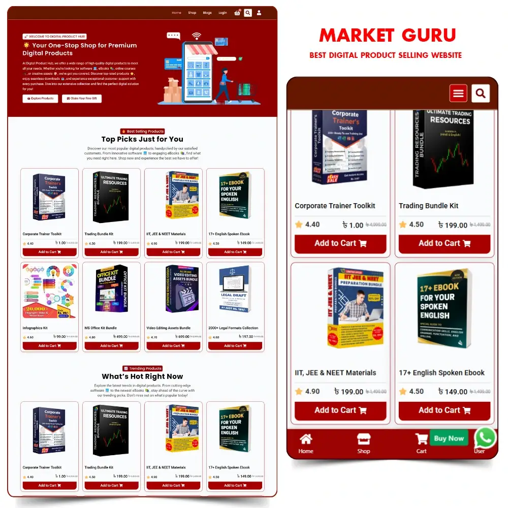 Digital Product Website